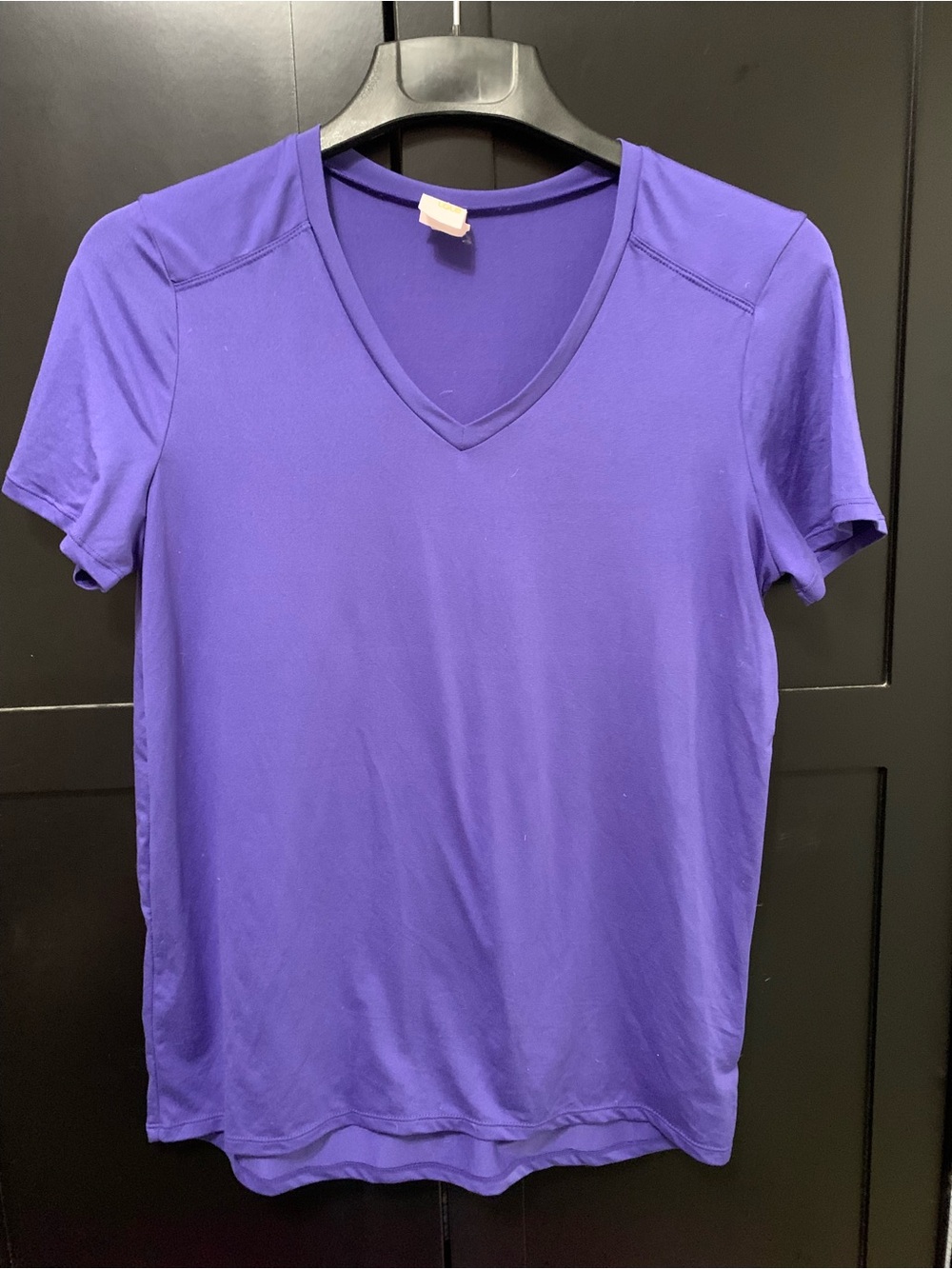 Lole Women's V-Neck Short Sleeve Tee Purple athletic workout comfy soft